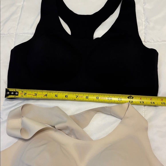 Set of 2 - Black and Cream Women's Intimate Bra with Fixed Cup and Hooks Back - Picture 5 of 7